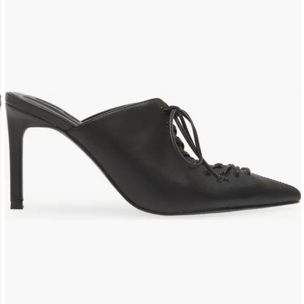 Lace Up Pointed Toe Mule - Picture 2 of 6